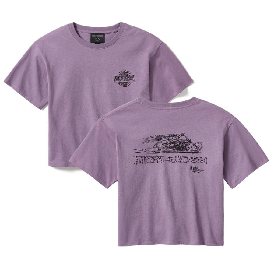 In the Wind Rider Sketch Art Boxy Tee - XS XS