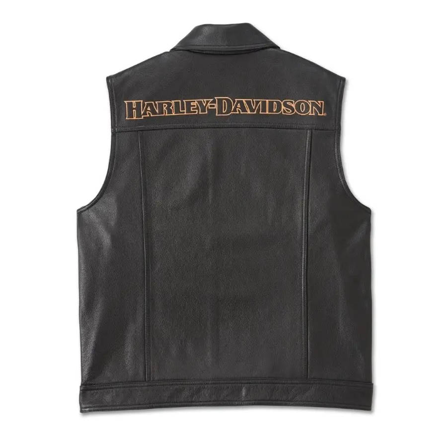 Men's Fuel to Flames Leather Vest - 5XL 5XL