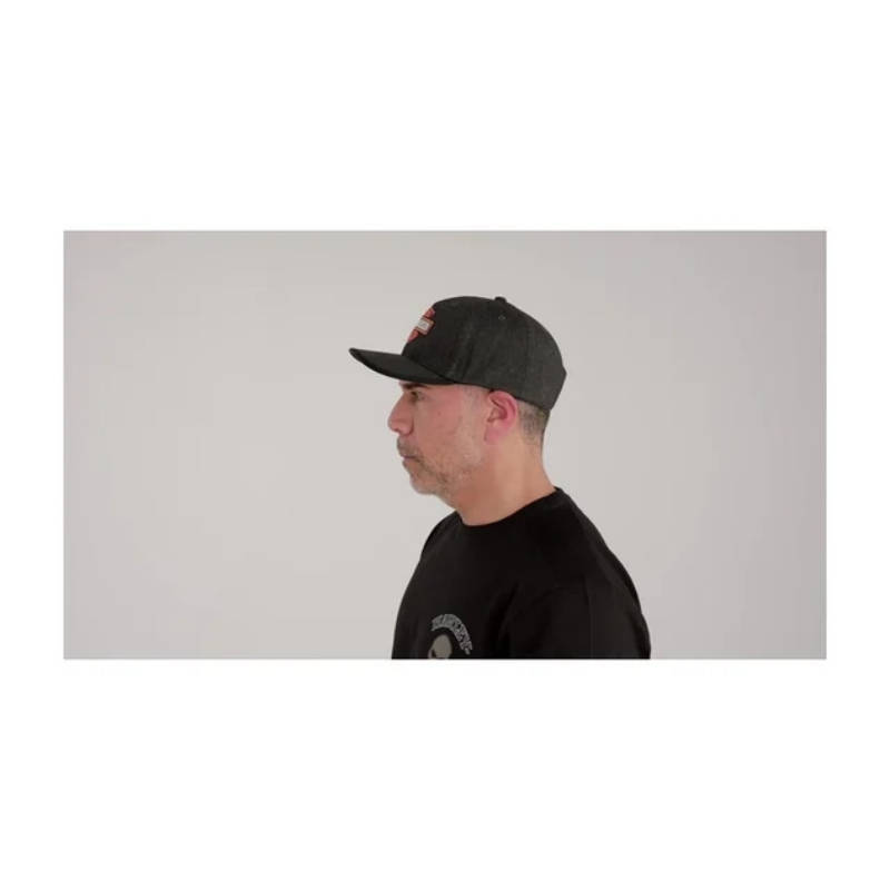 Bar & Shield Wool Strapback Cap