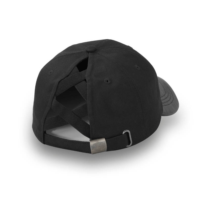 Women's Stacked Bar & Shield Ponytail Cap