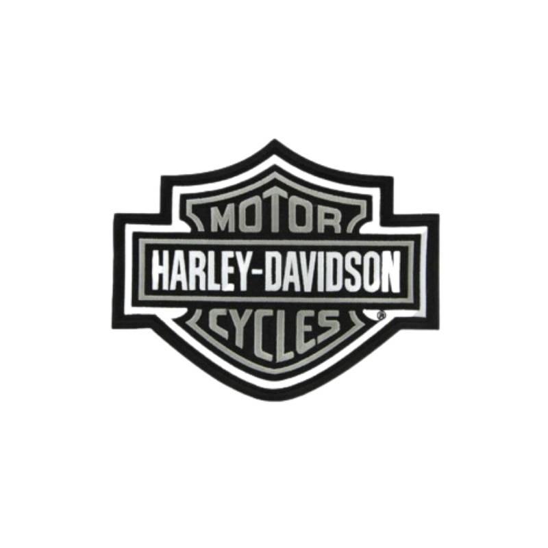 Gray Bar & Shield Logo Patch