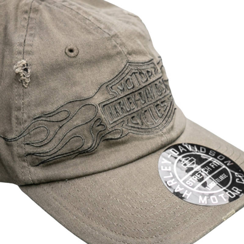 Flying Lap Distressed Stretch-Fit Cap - L