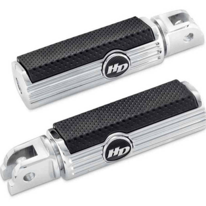 Defiance Rider Footpegs  Chrome, Fits Softail Models