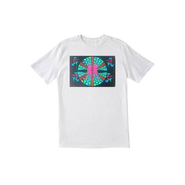 EL Panel Tshirts: Sound activated LED Light up Tshirt | Android Music Bot - L, Red