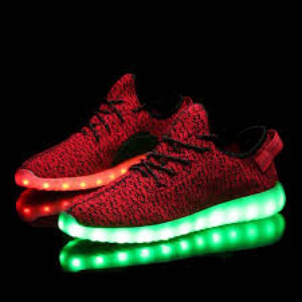 LED Light Up Rechargeable Unisex Fabric Style Urban Casual Sneaker Takkies | Blue |