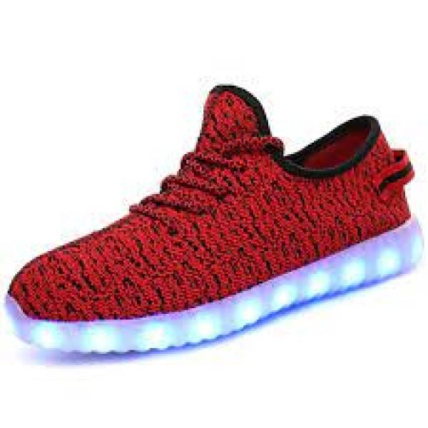 LED Light Up Rechargeable Unisex Fabric Style Urban Casual Sneaker Takkies | Blue |