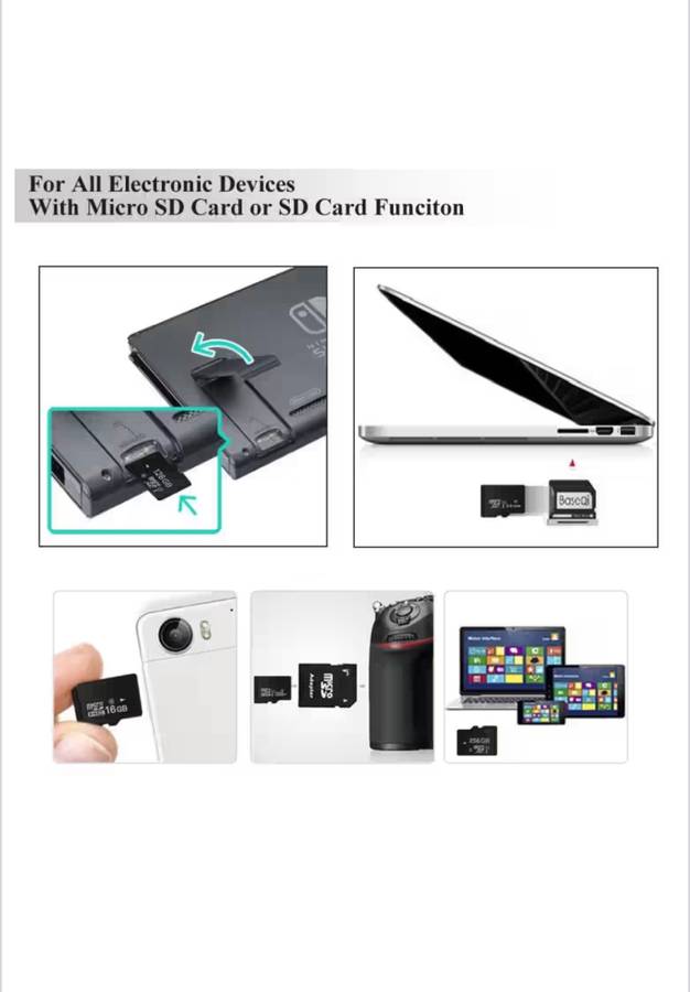 Micro SD Memory Card  8GB - Black
