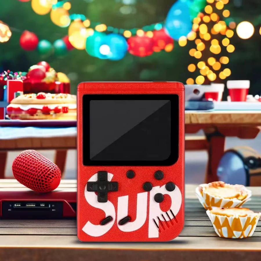 Wanle 500-in-1 Classic 8-Bit Retro Rechargeable Game Boy - Red