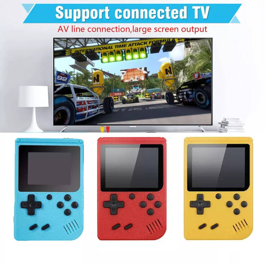 Wanle 500-in-1 Classic 8-Bit Retro Rechargeable Game Boy - Red