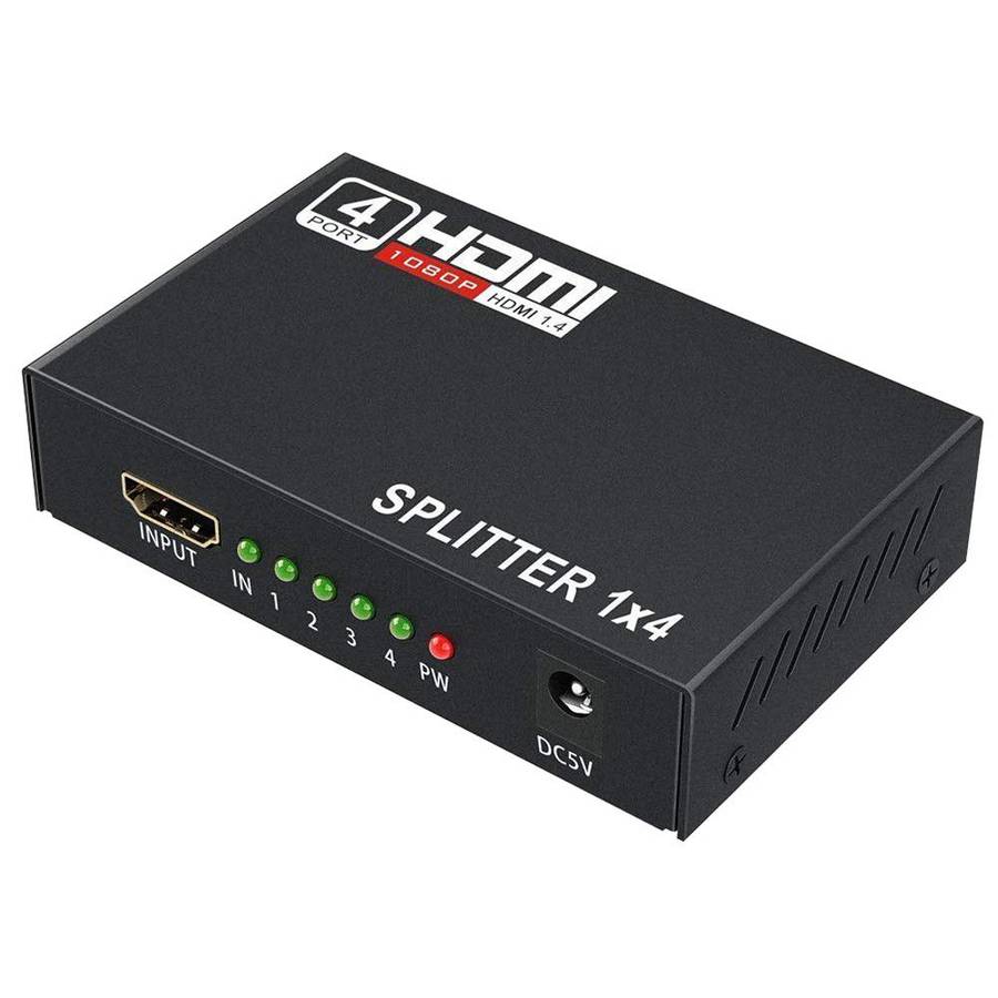 HDMI Splitter 1 to 4 Adapter Converter for HDTV 3D TV