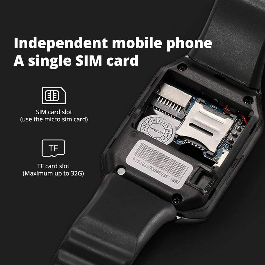 DZ09 Smartwatch with SIM card | SD card slot | Black