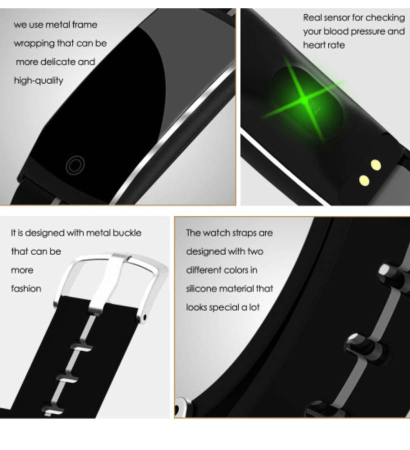 Fitness Tracker F10+ Smart Watch IP67 Waterproof Activity Tracker - Black/Grey - UNBOXED