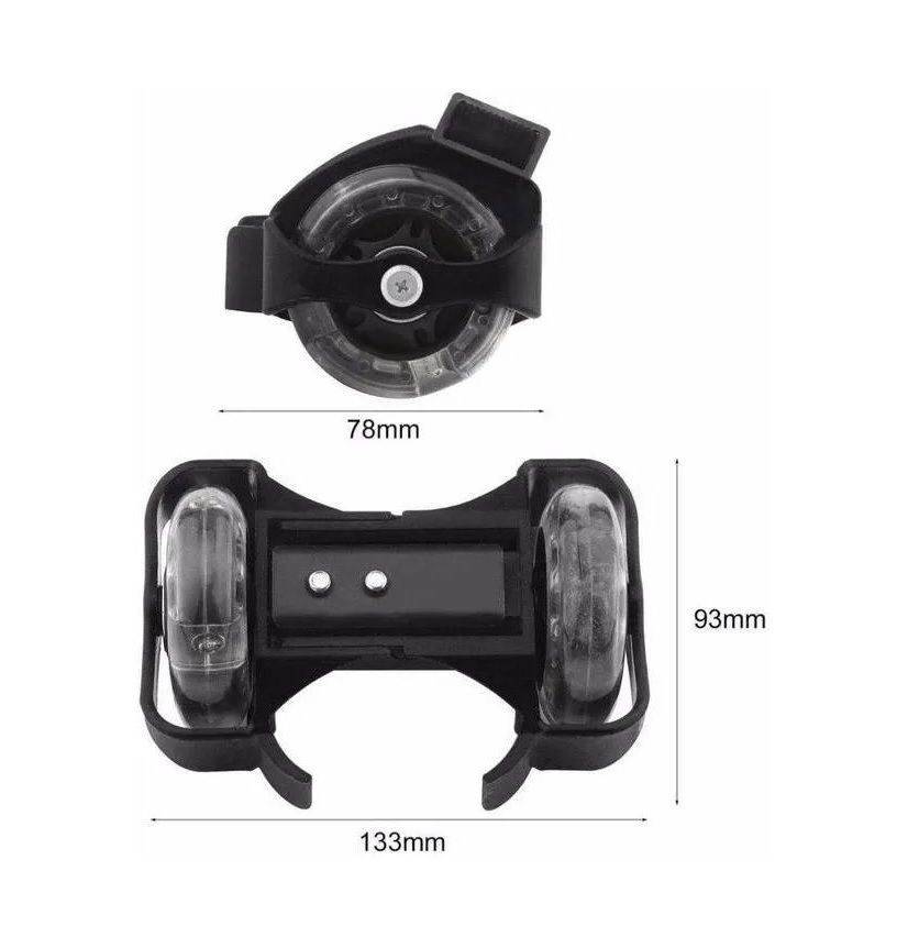 Roller-Flashing Heel Skate for Kids - Black