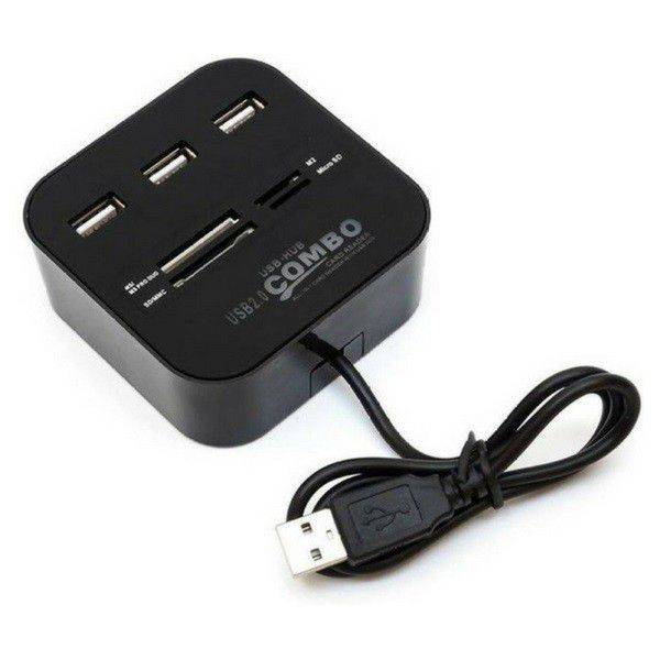 USB 2.0 HUB & Card Reader - Black