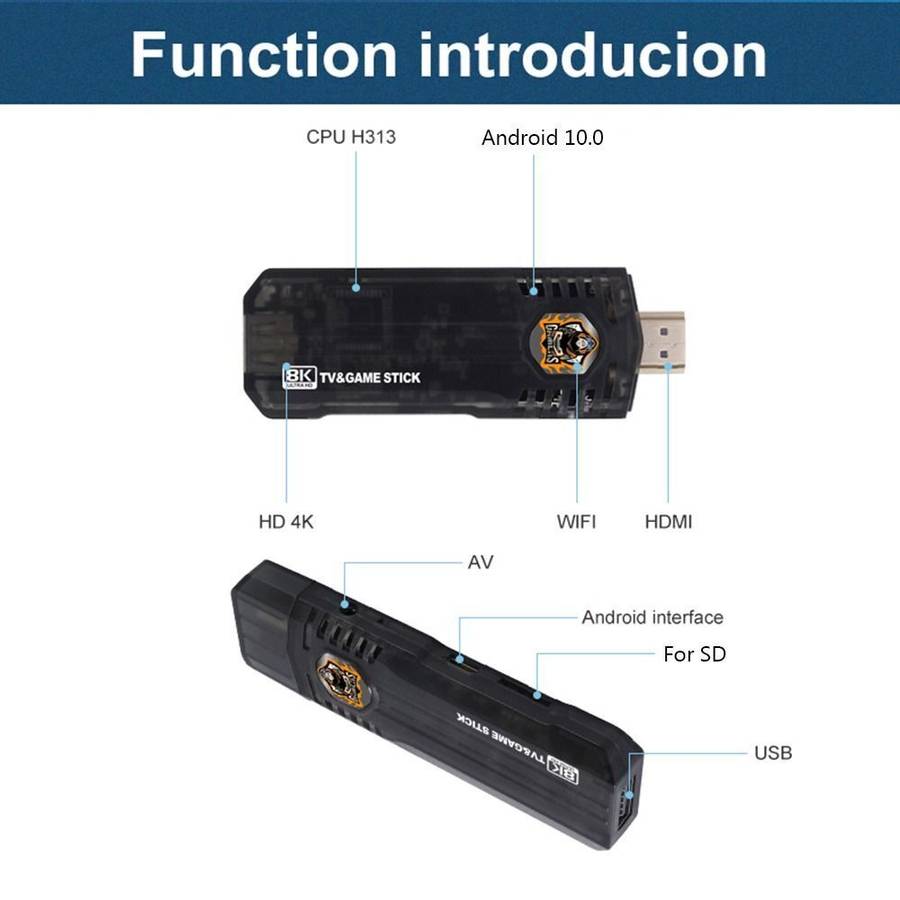 8K HD Game Console & Android TV BOX Game Stick Dual System