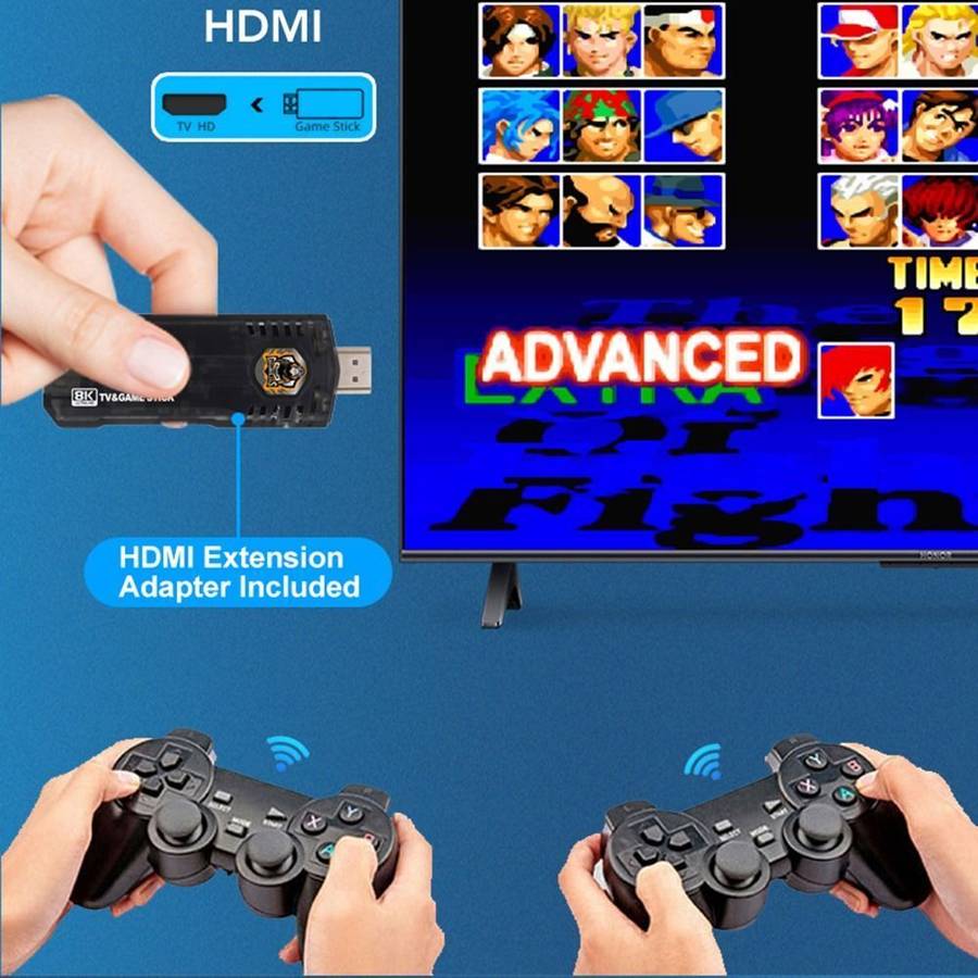 8K HD Game Console & Android TV BOX Game Stick Dual System