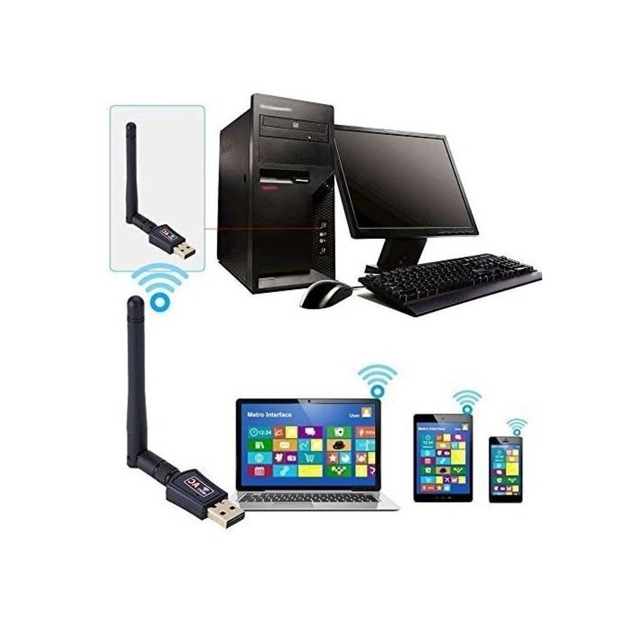 USB 802.11N Wi-Fi Wireless LAN Network Card Adapter with Antenna