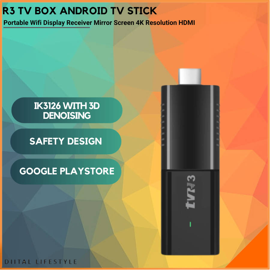 TVR3 Stick UHD 4K Android TV  Netflix, Showmax, TED & YouTube Pre-Loaded