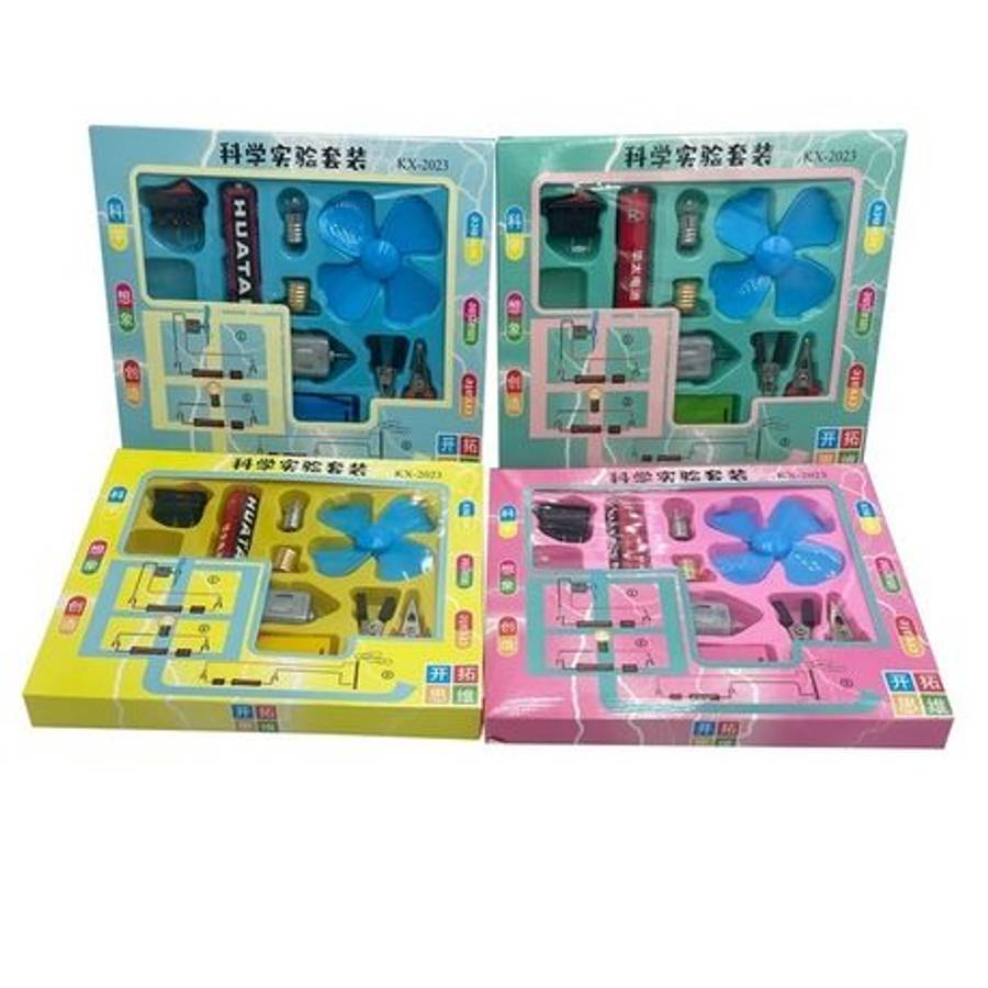 DIY Electric Circuit with Motor and Fan Science Experiment Kit-Set of 4