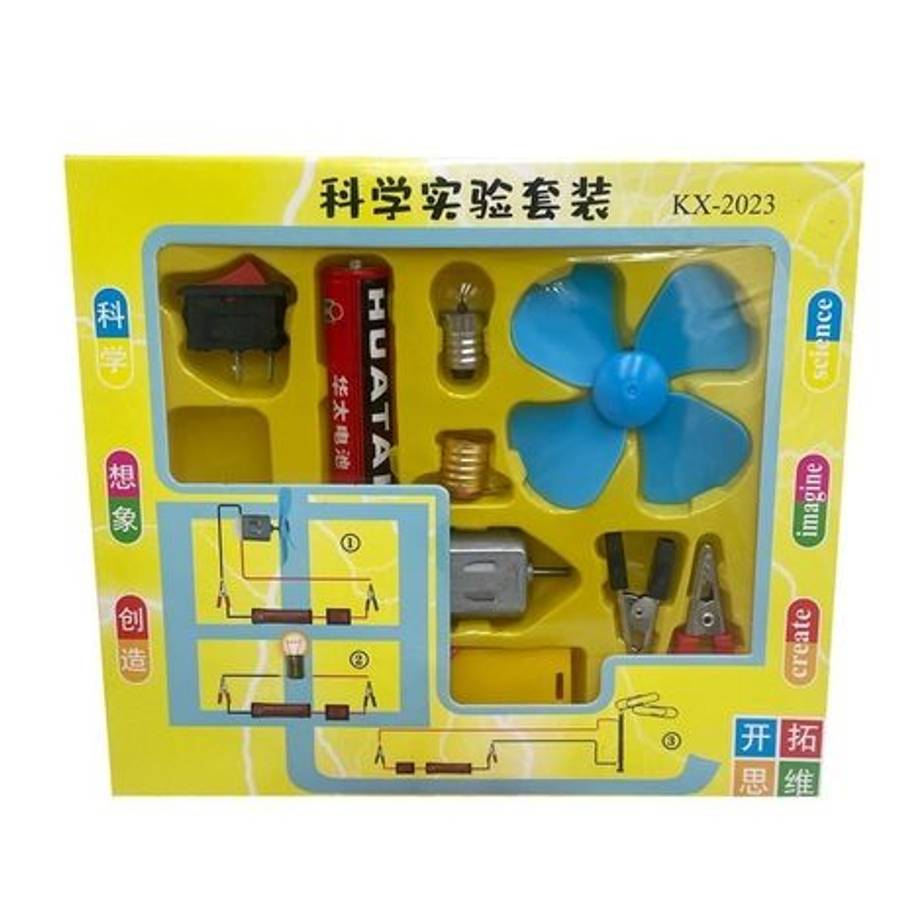 DIY Electric Circuit with Motor and Fan Science Experiment Kit-Set of 4