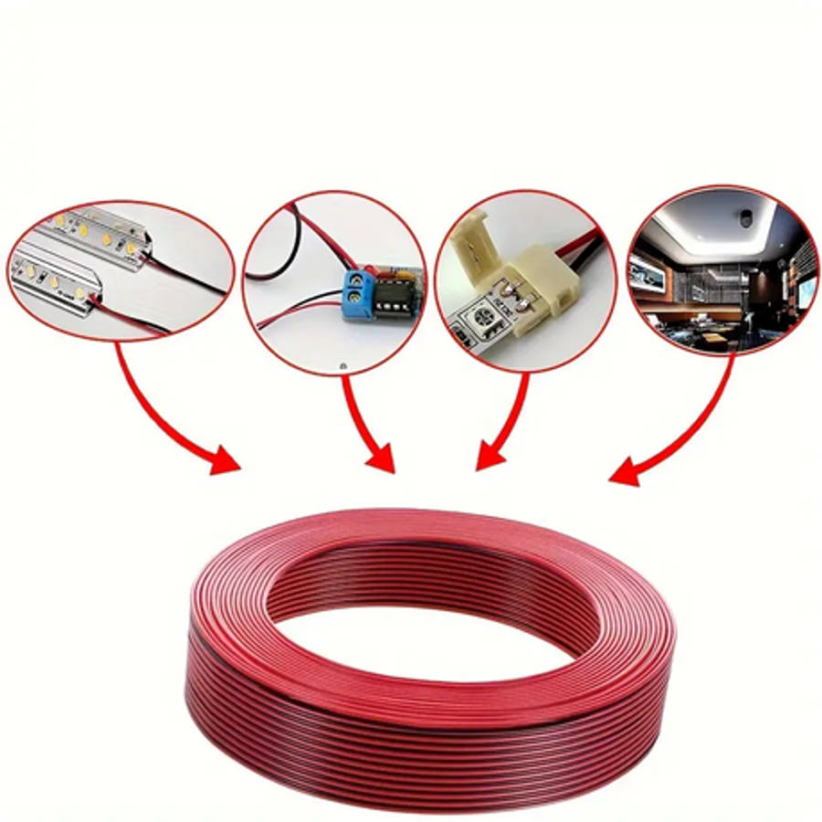 50meter 2x4mm Speaker Wire Cable | 2 Core Hi-Fi Audio Cable | High Quality Speaker Cable for Home...