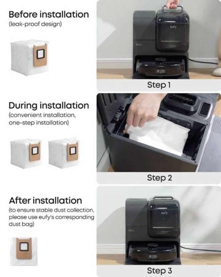 Eufy Dust Bags for E20/E25/E28- 3-Pack