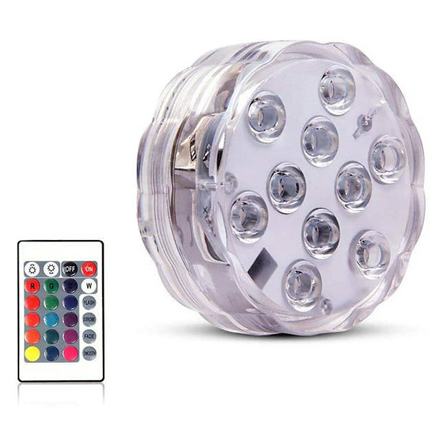 Submersible LED light with remote