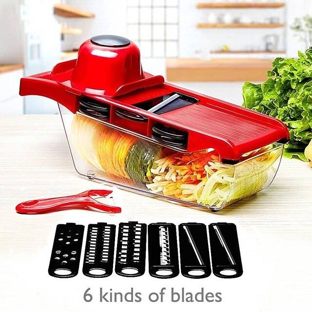  Vegetable Cutter Multifunction with Steel Blade Mandoline Slicer Potato Peeler Carrot Cheese Grater Kitchen Accessories Tools