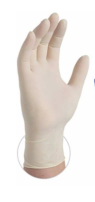 Latex lightly powdered gloves (M) Box of 100