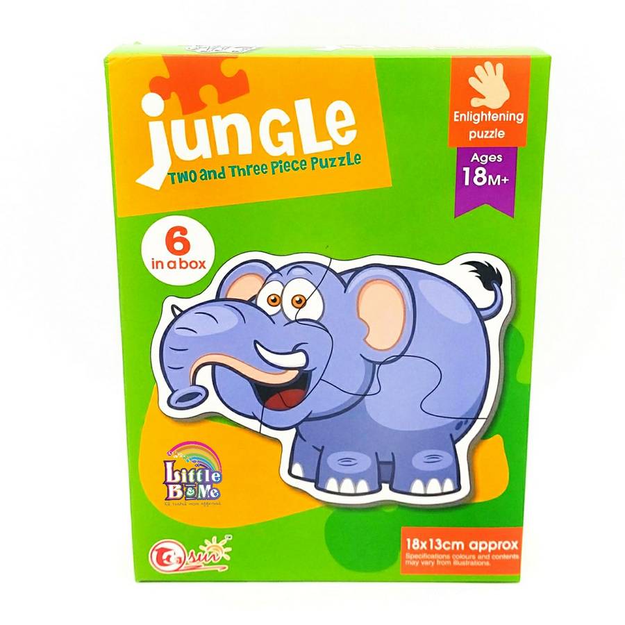 6 x 2 and 3 Piece Jungle Puzzles