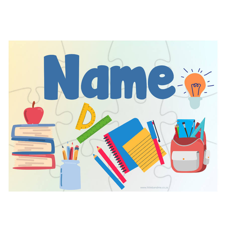 Personalized Wooden School Puzzle