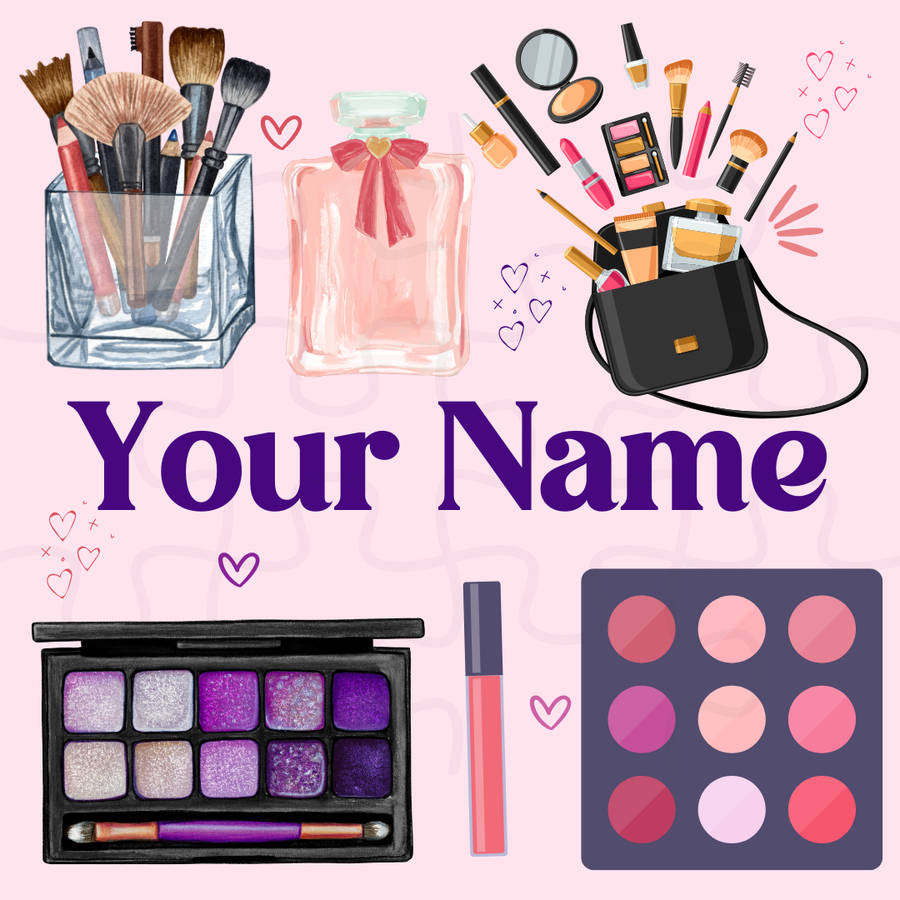 Personalized Wooden 12 Piece Makeup Puzzle Square