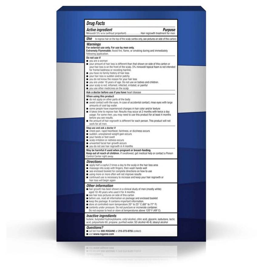 Rogaine 5% Minoxidil Foam for Men (3 Month Supply)
