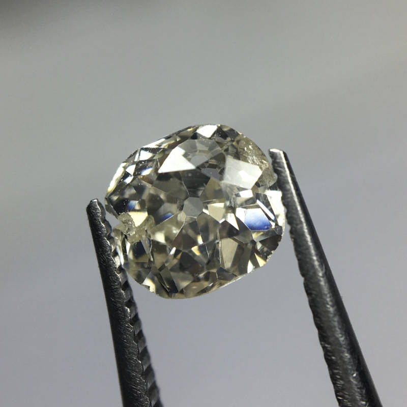0.57 GIA N,Very Light Brown I2 Old Mine Brilliant Diamond