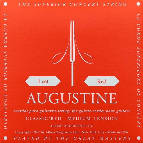 Augustine Classic guitar strings - Red - Classic Trebles, Red Basses