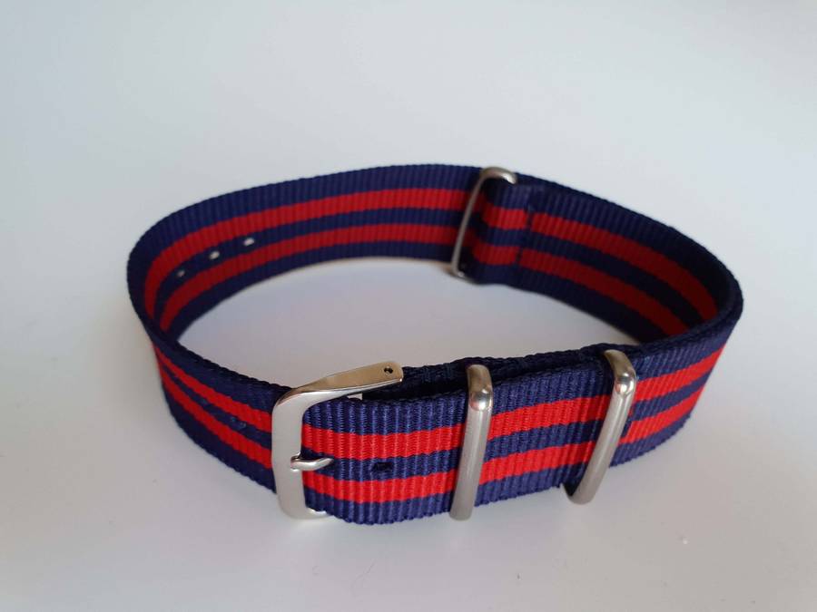 20mm Nato Watch Strap Navy/Red