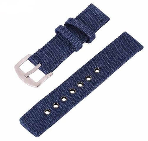 24mm Canvas Watch Strap Navy Blue
