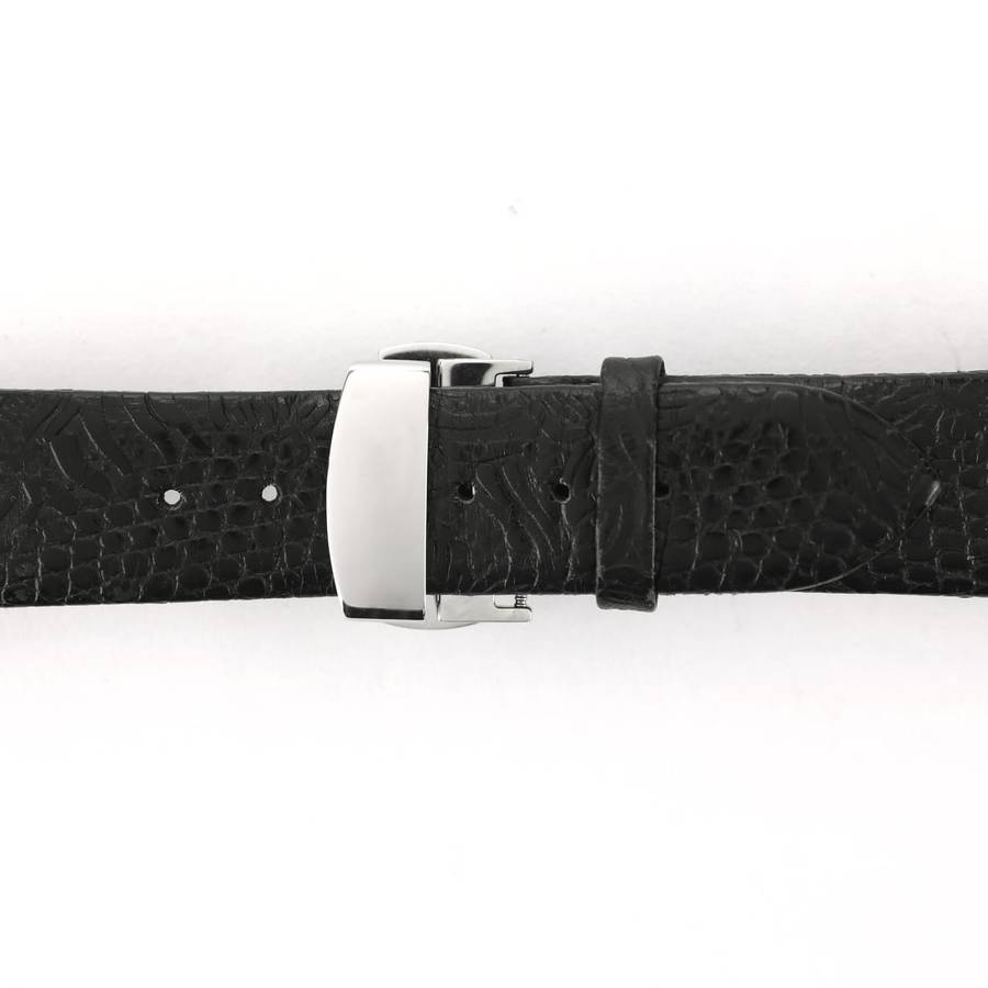 Deployant Clasp/Buckle with Double Push Button Release (Black)