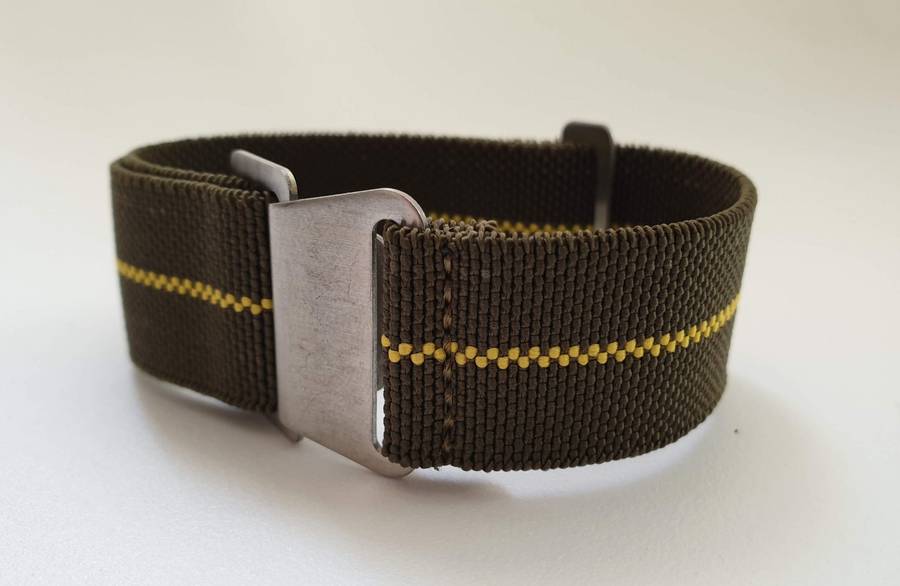 20mm Paratrooper Watch Strap Khaki/Yellow