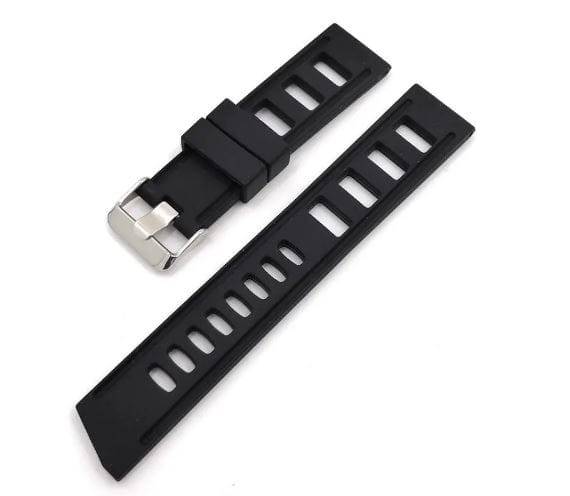 20mm Breathable Silicone Strap Black