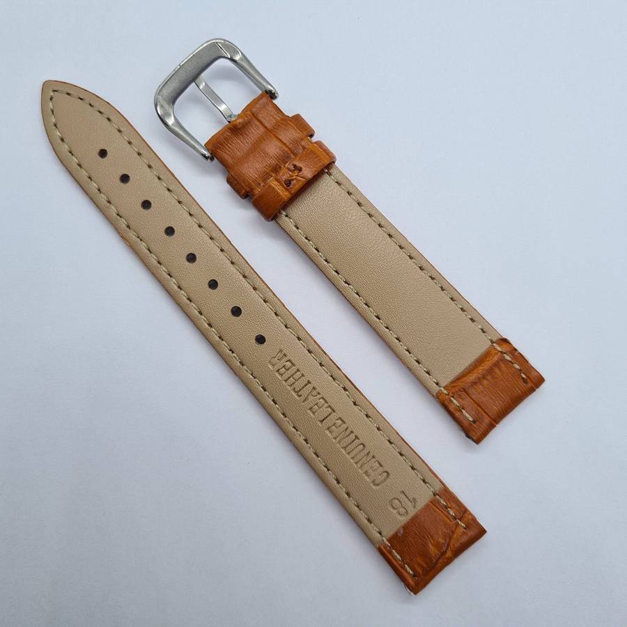 18mm Leather Watch Strap Light Brown