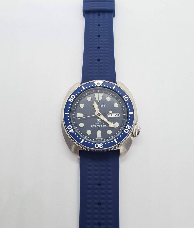 22mm Silicone Waffle Strap Navy Blue