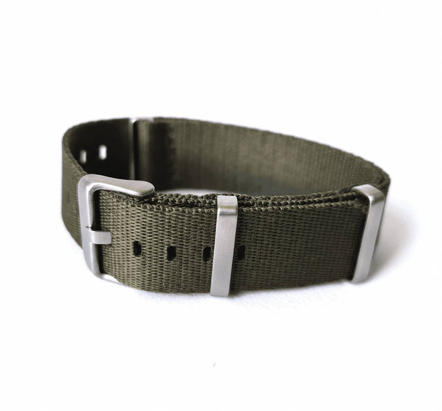 20mm Seat Belt Nato Watch Strap Khaki Green