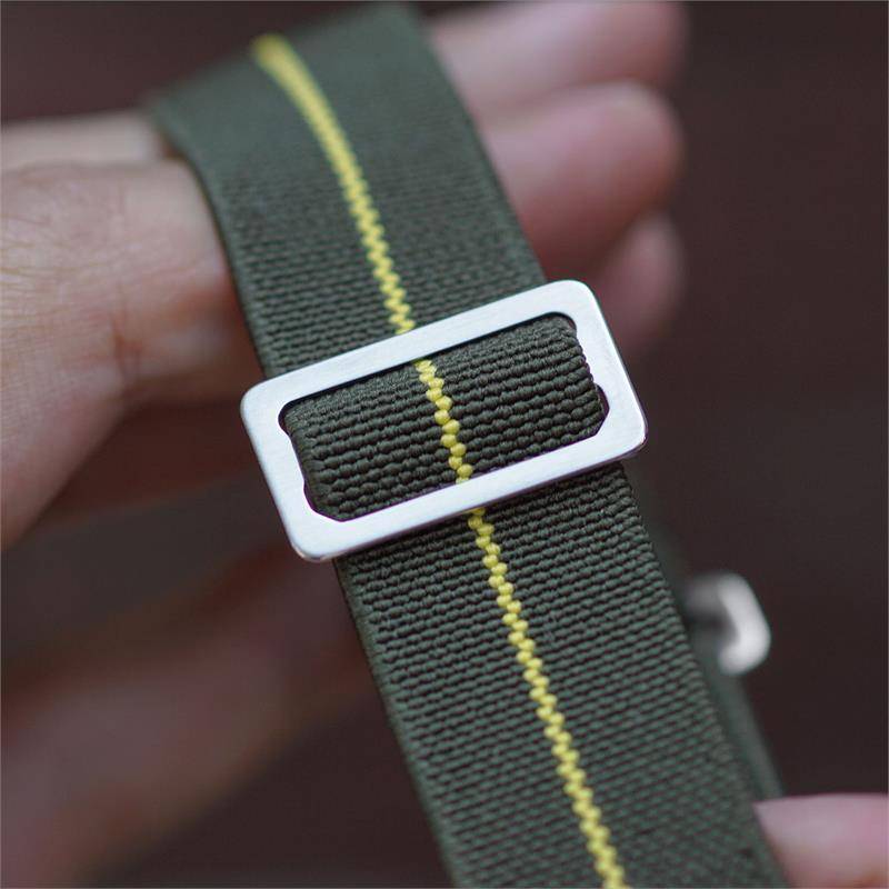 18mm Paratrooper Watch Strap Khaki/Yellow
