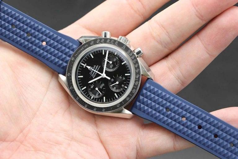 22mm Rubber Waffle Strap Blue
