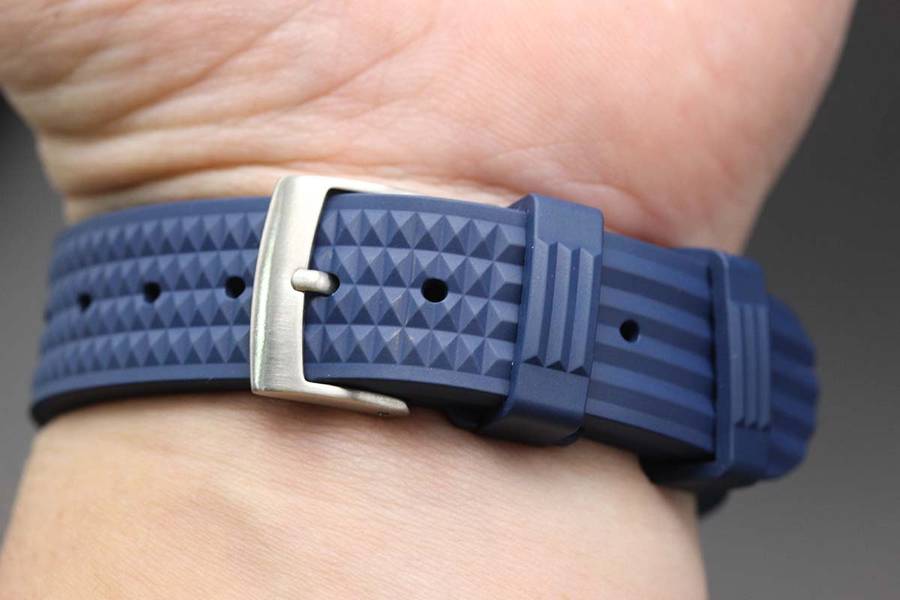 22mm Rubber Waffle Strap Blue