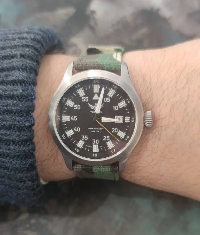 20mm Canvas Watch Strap Army Camo