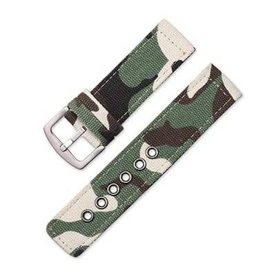 20mm Canvas Watch Strap Army Camo
