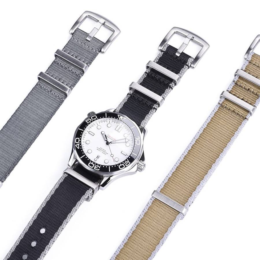 22mm Premium Seat Belt Nato Watch Strap Beige