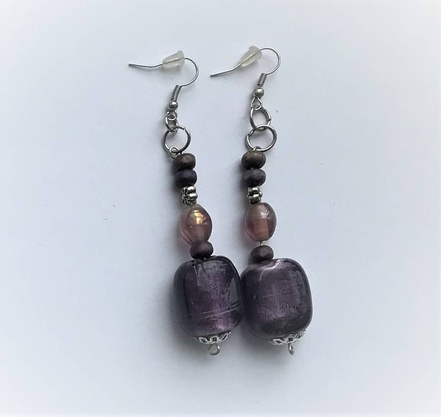 Dark Amethyst Earrings